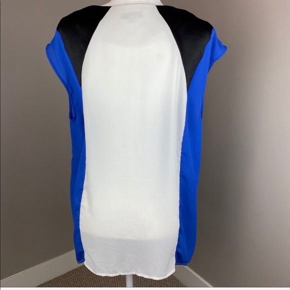 KUT FROM THE KLOTH TRI COLOR SHORT SLEEVE BLOUSE - Picture 5 of 7